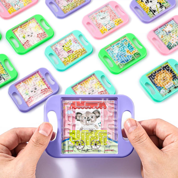 36 Pcs Maze Puzzle Cubes - Bulk 4 Colors Maze Game Puzzles for Educational Handheld Puzzle Games for Kids Students