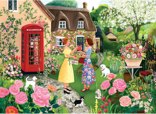 VoYouTwo 300 Piece Puzzles for Adults,Cottage Garden Puzzle for Adult Kids Seniors,Large Piece