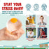 Namre' (4-Pack) Squishy Ball Funky Splat Eggs Namre Clear Egg Yolk Stress Relief Toys Squeeze Fidget Toys for Kids