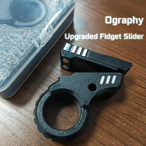 3+ Ography Fidget Gun Fidget Toy Gun Fidget Slider, Enhanced Feel Stress Relief Relax EDC Gyro Finger Toy Fidget Ring