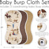 Country 3 Pack Set Sweet Jojo Designs Western Cowboy Baby Boy Absorbent Burp Cloths for Infant Newborn - Red Blue Tan