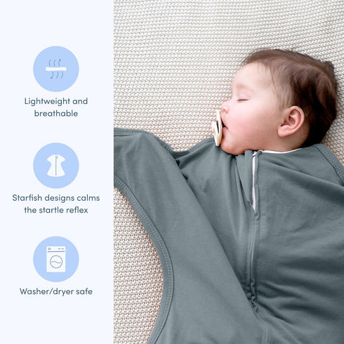 Cozy (6-12 SleepingBaby Zipadee-Zip Transition Swaddle - Baby Swaddle Blanket with Zipper Convenience - Roomy Wearable