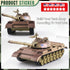 1:72 WW2 Army Tank and Army Men Toys Playset, 2pc US Desert Tan Tank with 10pc Toy Soldiers, Great Military Toy