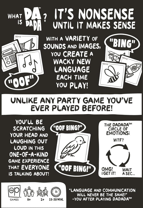 Dadada - The Nonsensical Party Game, Create Your Own Hilarious Language, Word and Image Association Game, 2+ Players