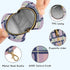 PYBUG Plaid Round Pacifier Storage Case, Polyester & TPU Lined with Hook Buckle, Pacifier Container Box for Baby