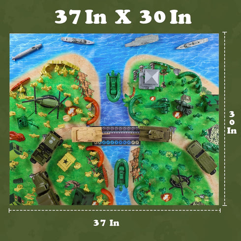 3-12, 124 Playset Army Men Military Toys for Boys Age Pcs Plastic Army Men - Army Men Action Figures with Toy Soldiers