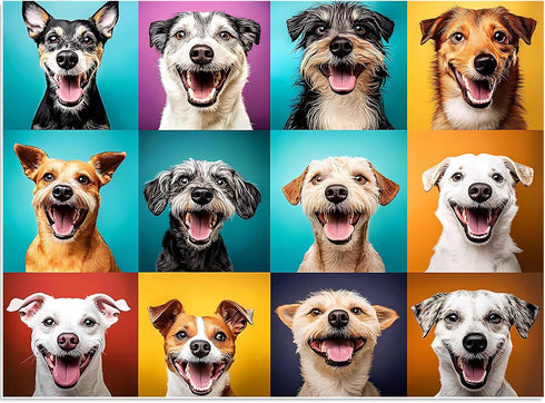 BraniacBits 500 Piece Puzzles for Adults, Cute Dogs Jigsaw Puzzle for Adults Seniors,Recycled