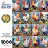 Poultry in Paradise: A Key West Tribute - Vibrant Chicken Collage, Eco-Friendly 1000 Piece Jigsaw Puzzle for Adults, Premium Satin Finish - Cross & Glory Exclusive