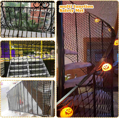 Balcony Netting for Pets, Apartment, Stair, Trampoline, Child Safety Rope Net, Driveway Net for Kids Safety