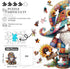 Wooden Jigsaw Puzzles, Gnome Wooden Puzzles for Adults, Unique Shape Medium 10.3"x11.8" with Exquisite Box