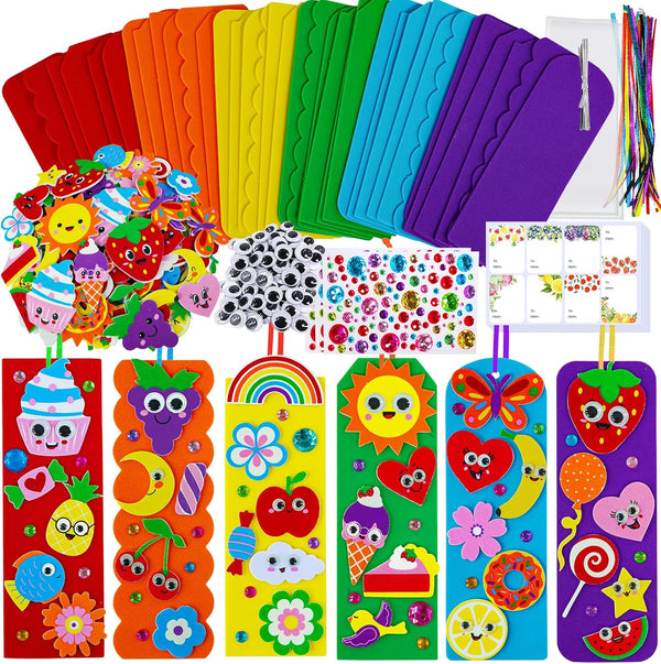 Winlyn 36 Sets Summer Crafts Kits DIY Whimsical Bookmarks Decorations Art Sets