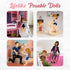 Family Dollhouse People - 5 Poseable Action Figures for Dollhouse, Including Mom, Dad, Sister, Brother
