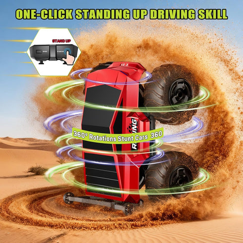 1:16 4WD Pickup,2.4GHz 360 4-7 8-12 Remote Control Car RC Truck Plus, Waterproof Amphibious RC Car All Terrain Remote