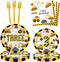 Letromp 80 Pcs Construction 3rd Birthday Decorations Construction Three Years Old Disposable
