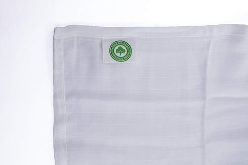 Organic Cotton White Swaddle Blanket for Newborn, 100% Certified Organic, 47”x47” Muslin