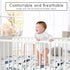 Sweet Jojo Designs Fitted Baby Crib Sheets (Blue Dinosaur) for Boys, Infant Nursery, Toddler Room - Standard Size