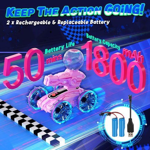 Zappyway 4WD 2.4 360Rotation 5 6 7 8 9 10 Amphibious Remote Control Car for Boys Kids - Amphibious GHz RC Cars - Water
