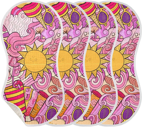 Kagirah (Summer Baby Burp Cloths, Soft Absorbent Burping Cloths for Babies, Cotton Milk Spit Up Rags, Large Size