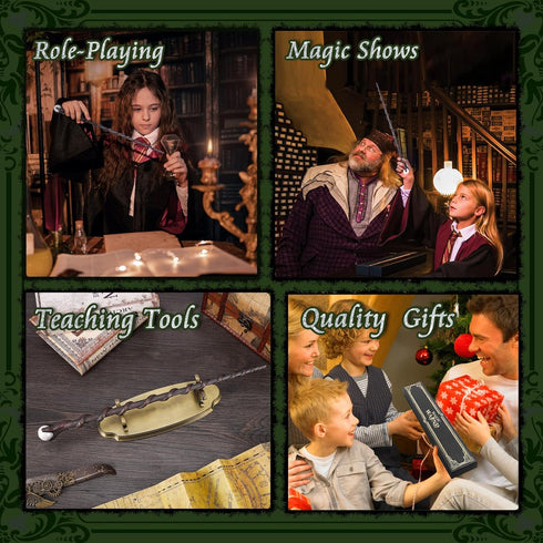 Magic Wizard Wand, Witch Sorcerer Toy Wands for Kids, Collectible Magical Gifts for Halloween and Birthday