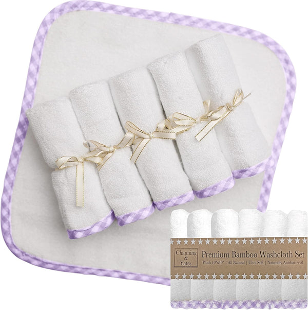 Channing & Yates Premium Boutique Baby Washcloths - (6-Pack) Organic Viscose Made