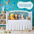 100% 28" 52" 14" Cottington Lane White Infrant Crib Bed Skirt Dust Ruffle with Split Corner, Natural Cotton Nursery