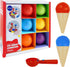 Ice Cream Toy Set (9 Pcs) - Multi Color Pretend Play Ice Cream Maker for Toddlers, Dramatic Shop Fun