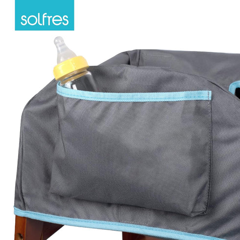 Dual-Belt Baby High Chair Cover, Upgrade Version, for Wooden or Restaurant High Chair, Sturdy and Robust Material