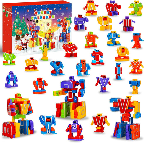 Alphabet Robots for Boys,ABC Letters Learning Education Toys for Toddlers,Christmas Countdown Advent