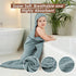 Ease Cubs 3-Pack 100% Slate,32" 32") Muslin Hooded Baby Towels, Cotton, Ultra-Soft & Absorbent Baby Bath Towels