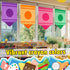 Cosblank 8 8 (36 24 Inches) Rainbow School Curtains - Pcs Cartoon Crayon Classroom Decor for Back to School and First