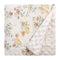 Fluffy-backed Reversible Baby Swaddle Blankets - 100% Muslin Cotton Front, Plush Dotted Fleece Back 30 x 41 Inches
