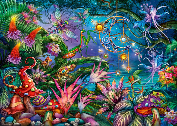 Ravensburger Rainbow Reverie 1000 Piece Jigsaw Puzzle | Enchanted Garden Scene by