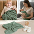 31.5 43.3 Inches Organic Cotton Knit Baby Blanket X Soft Knitted and Breathable Baby Blanket for Boys and Girls Perfect