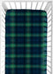 Sweet Jojo Designs Fitted Baby Crib Sheets (Green Gingham Plaid) for Boys