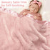 2 Inch Cozy 30x40 Inch Pro Goleem Fleece Baby Blankets for Girls with Satin Trim, Super Soft Plush Receiving Blanket