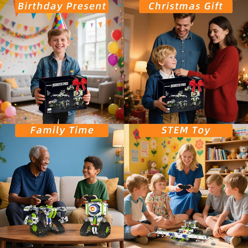 5-in-1 Programmable 8-12, (337 STEM Robotics Kit with Remote and App Control & Three-Color Changing LED Lights