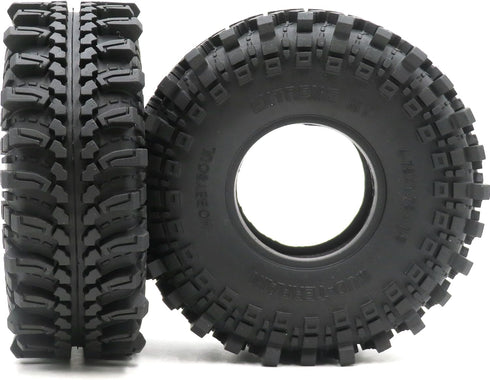 2pcs RC 1.9 Mud-Terrain Tires, Height 121mm/4.75inch for 1/10 Redcat Gen8 / Traxxas TRX-4 / Axial SCX10