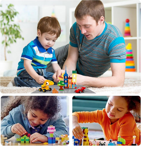 Classic Building Bricks Set, 1500 Pieces Bulk Small Blocks, Basic Building Blocks Compatible with All Major Brands