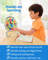 3 4 5 Coogam Wooden Clock Teaching Time Toy, Analog Digital Clock with Fly-Telling Time Board Game, Montessori Time