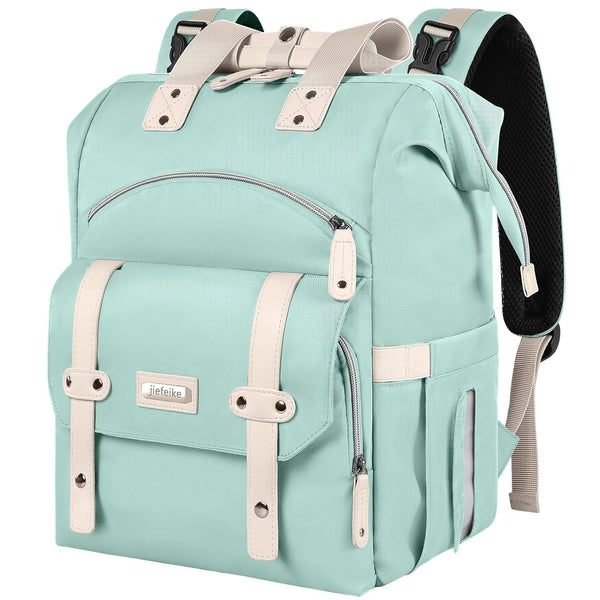 Jiefeike Diaper Bag Backpack,Green diaper bags for baby girl boy, girl diaper