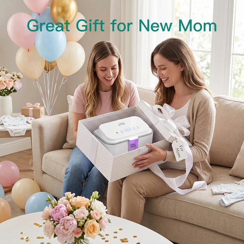 Wipe Warmer for Adult Size Wipes, Baby Wipes Warmer, Large Capacity Wet Wipes Dispenser with UV Sanitizer, Adjustable