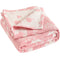 NTBAY 3 Layer Toddler Blanket, Muslin Cotton Jacquard Bed Blankets, Lightweight Thermal