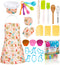 KAEGREEL Kids Baking Chef Set with Unicorn Apron and Mitt, 26pcs Kitchen