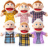 6 Pcs Family Hand Puppets - 12 Inch Plush Role-Play Toy Puppets for Kids Storytelling
