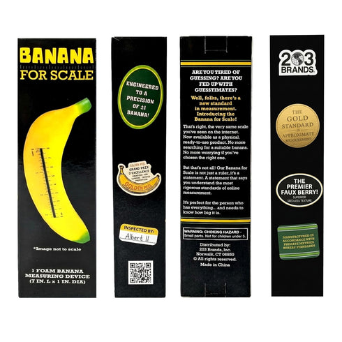 7" Banana for Scale - The Official Internet Measurement Tool - Foam Banana with Ruler - Funny Gag Gift Box, Novelty