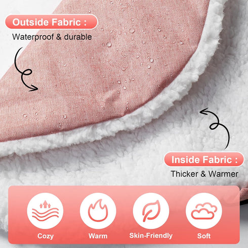 Winter Baby Car Seat Cover, Carseat Cover with Plush Sherpa Fleece Lining, Infant Car Seat Canopy with Peeping Window