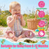 2ooya 3Pcs Summer Easter Silicone Teether for Babies - Pink Bunny Ocean Animal Infant Teething Chew Toys, Toddler Easy