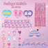 likuyve 53PCS Dollhouse Birthday Party Supplies Dollhouse Party Decorations Include Banner Balloons Tinsel Foil Fringe
