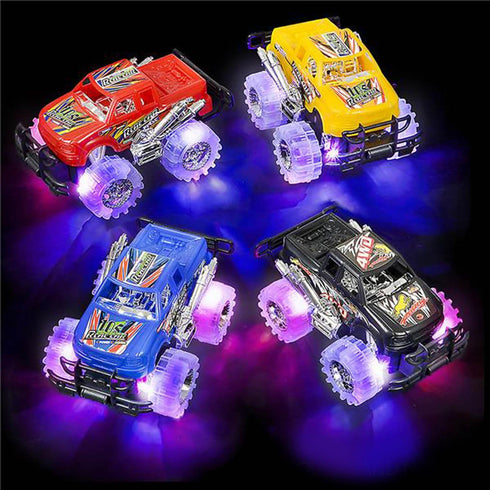 ArtCreativity Light Up Monster Trucks - 2 Toy Truck Set for Boys & Girls, Monster Trucks for Ages 3-6, Easter Gifts