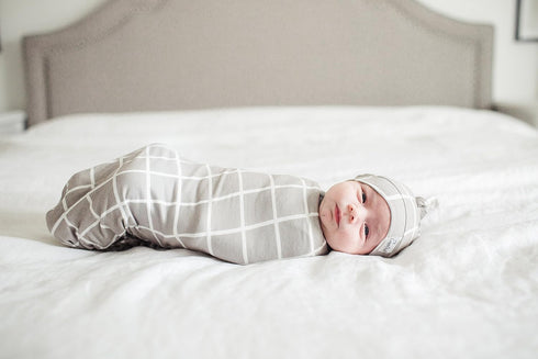 Copper Pearl Large Midway Knit Baby Swaddle Blanket